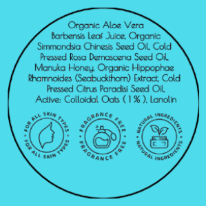 Complete list of all-natural ingredients including medi honey for our Skin Hydrator & Glow Enhancer.
